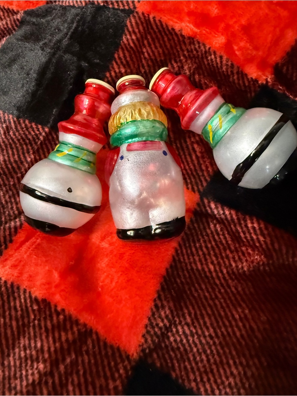 Vintage Tree Light Covers Holiday  Christmas Glass Ornaments 3 collectibles - Picture 2 of 6